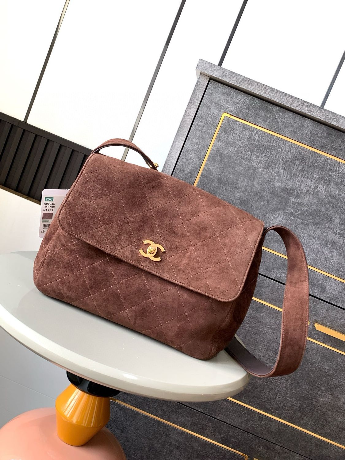 Chanel Vintage Suede Leather