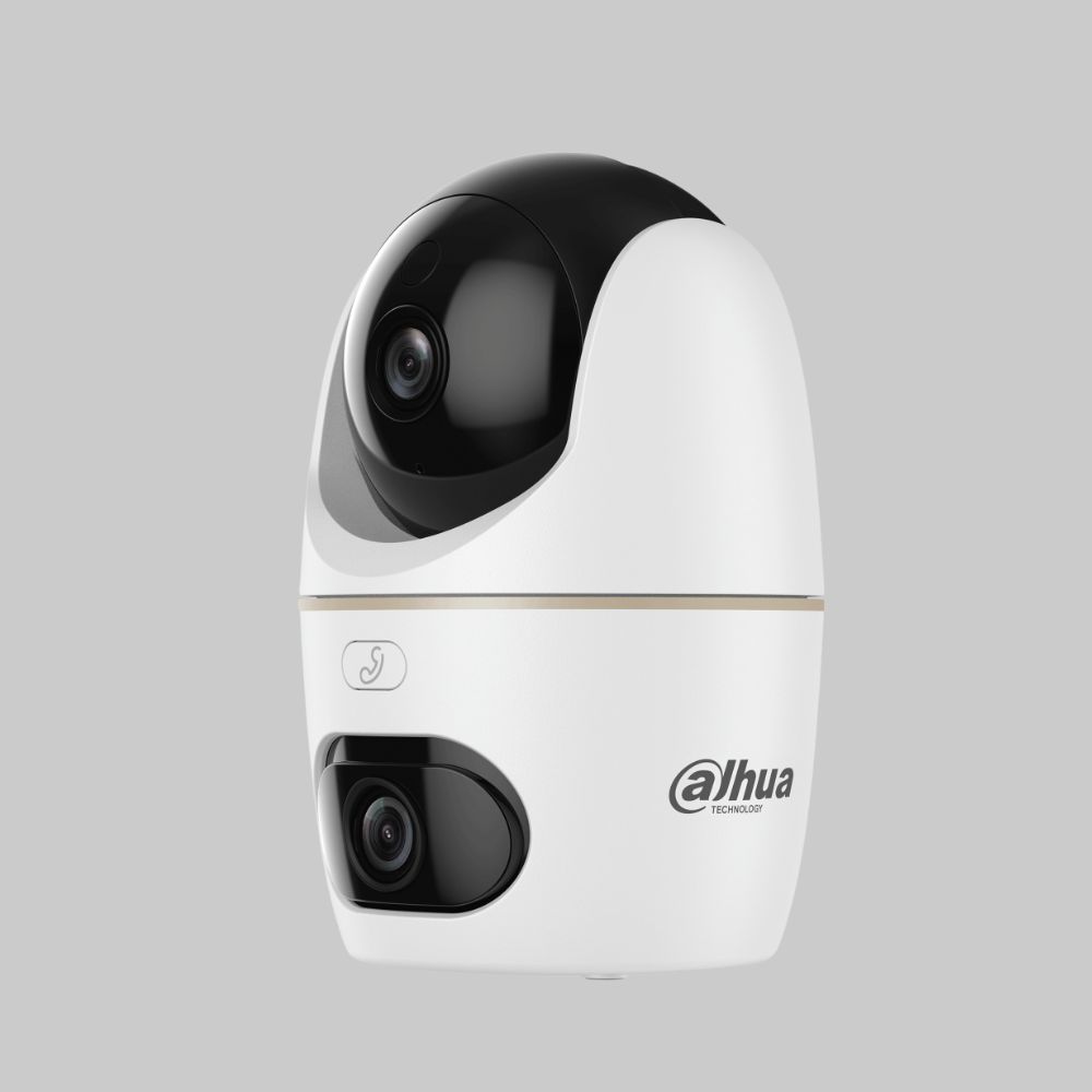 Cámara de seguridad Wi-Fi dual 5MP, Vigilancia avanzada con doble lente