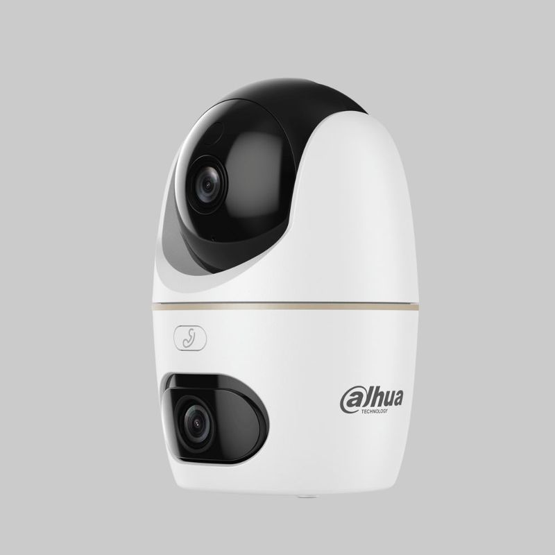 Cámara de seguridad Wi-Fi dual 5MP, Vigilancia avanzada con doble lente