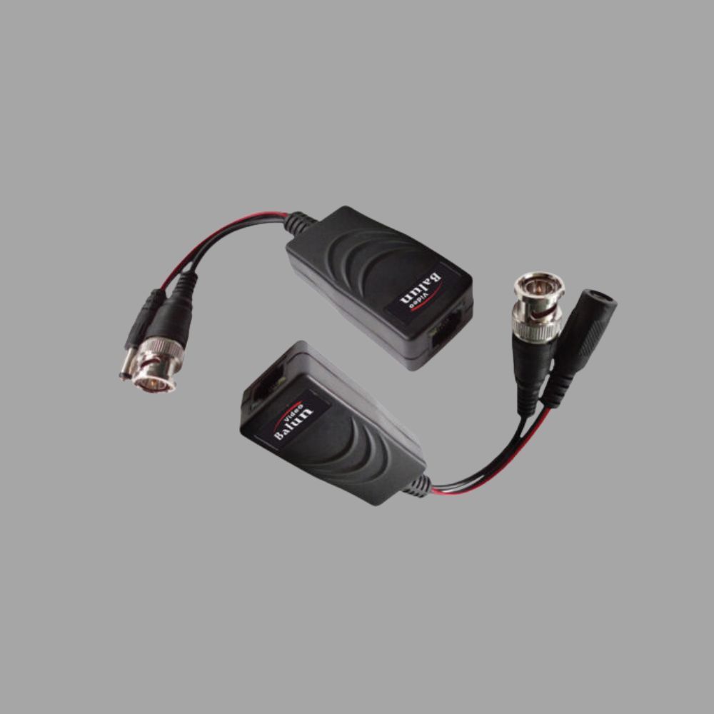Balun pasivo transmisor de video por RJ45 con alimentación