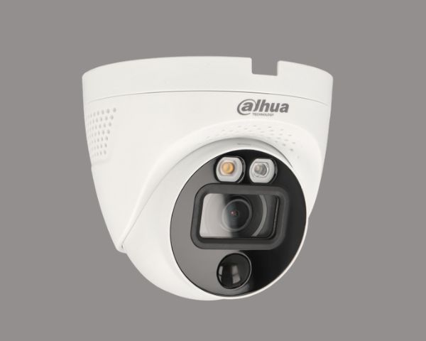 Cámara domo Dahua con 5Mpx HDCVI con disuasión activa Cámara domo Dahua con 5Mpx HDCVI con disuasión activa