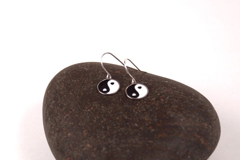 HANDMADE Ohrringe -Yin&Yang- Edelstahl