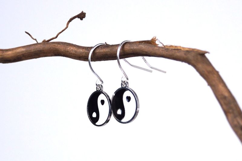 HANDMADE Ohrringe -Yin&Yang- Edelstahl