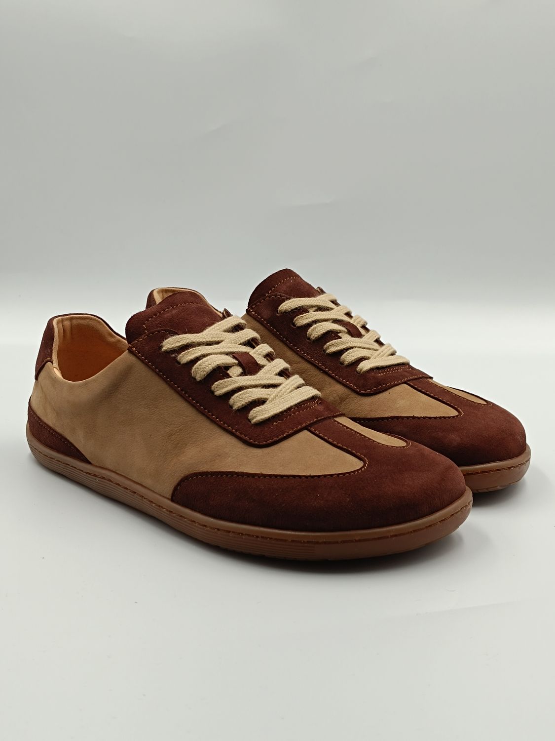 Barefoot ZOLI, buty minimalistyczne w dwóch tęgościach, beż w połączeniu z brązem