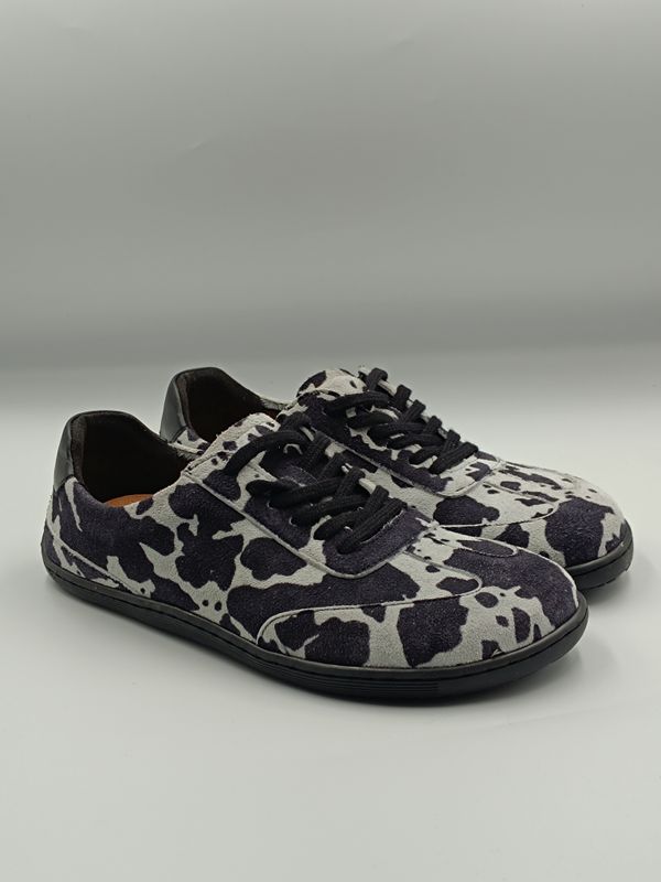 Barefoot ZOLI KRÓWKA, buty minimalistyczne w dwóch tęgościach, biały z czarnymi plamkami