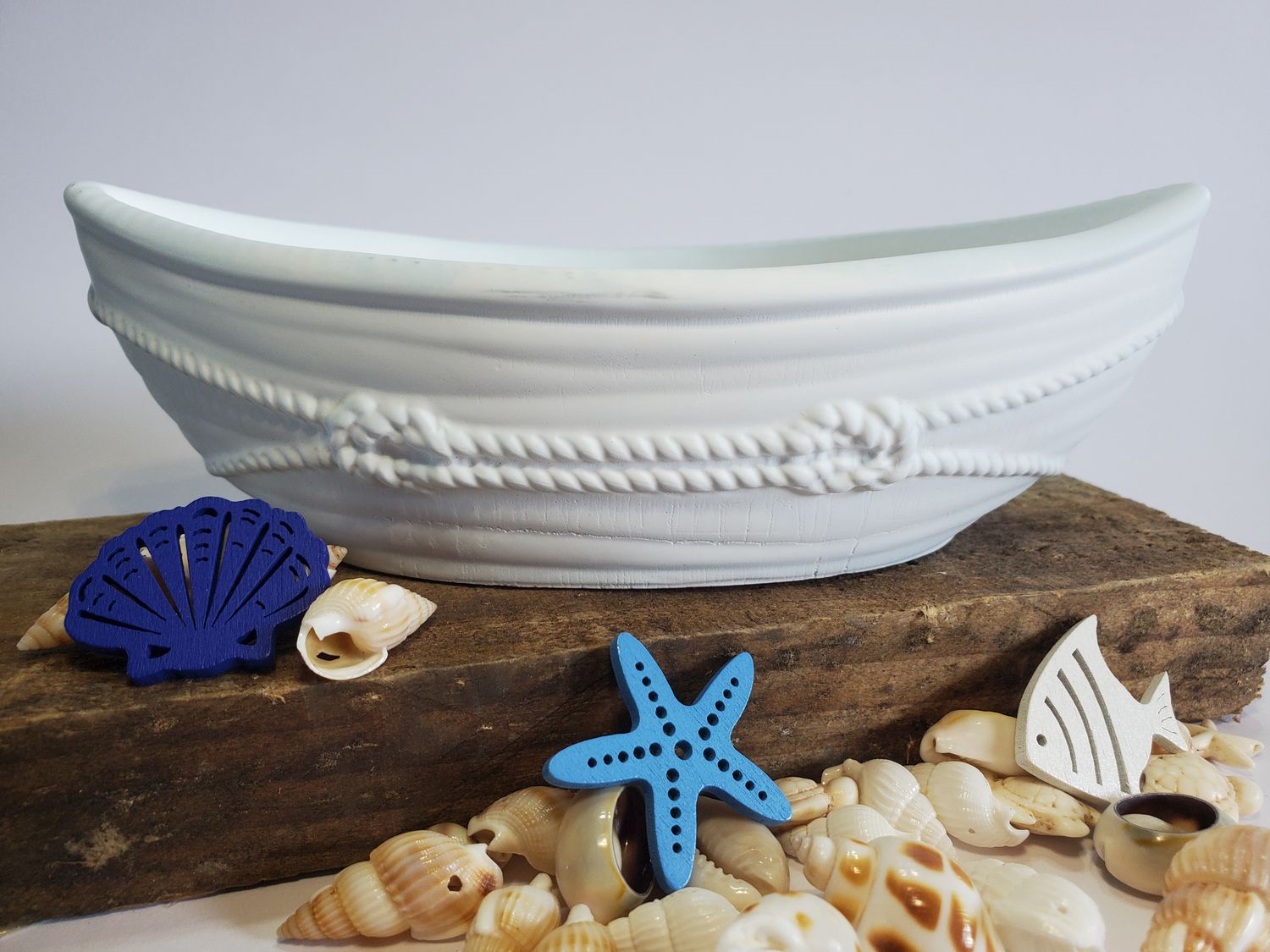 Ornamental Boat - Pale Blue
