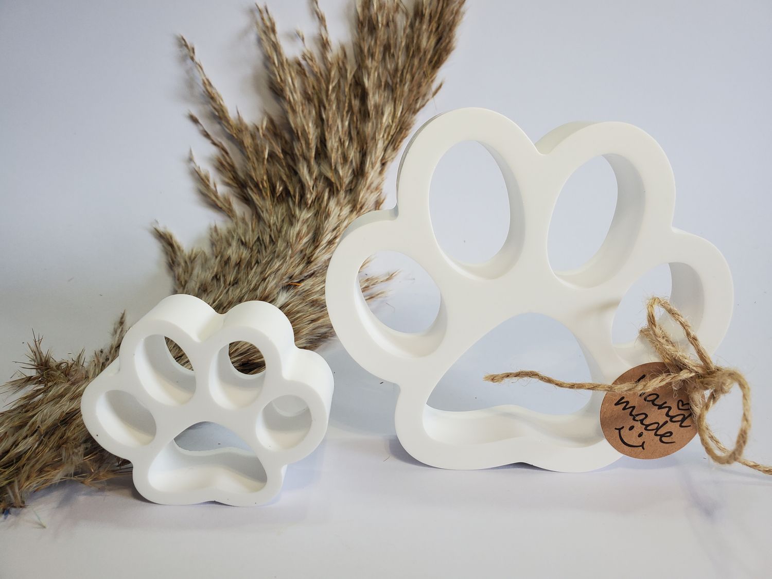 Paw Print Ornament - White