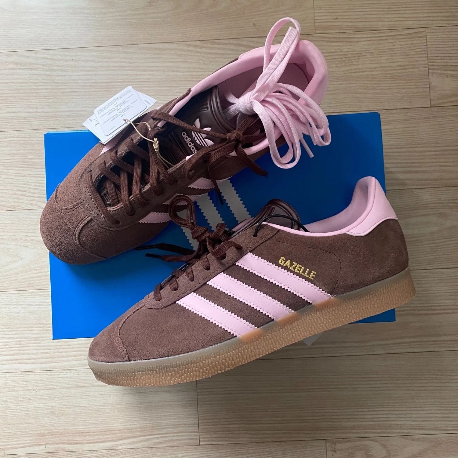 adidas Gazelle Auburn Clear Pink Brown Womens