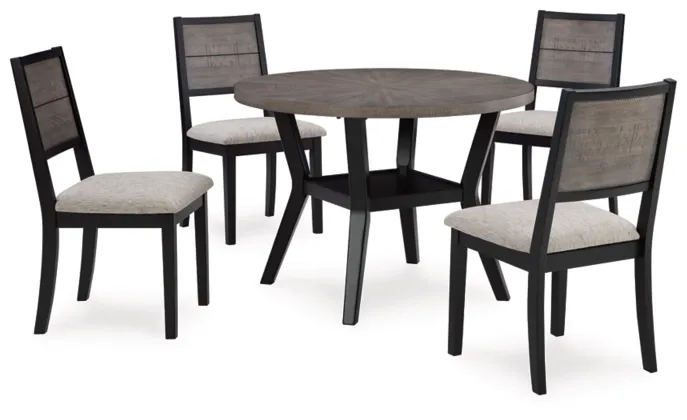 CORLODA ROUND TABLE W/4 CHAIRS