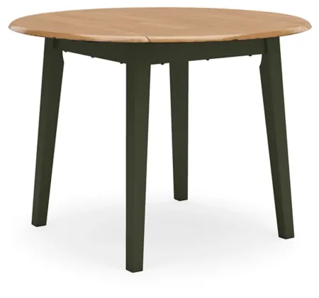 Gesthaven Round DRM Drop Leaf Table & Dining Room Side Chair