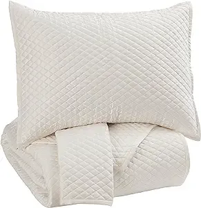 QUEEN IVORY QUILT SET