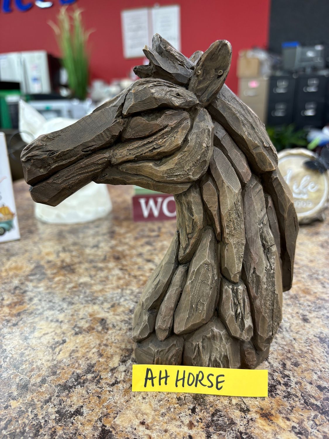 WOOD HORSE HEAD