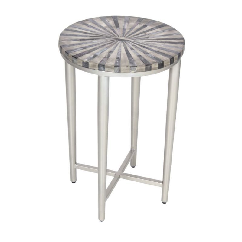 Round Eclectic End Table