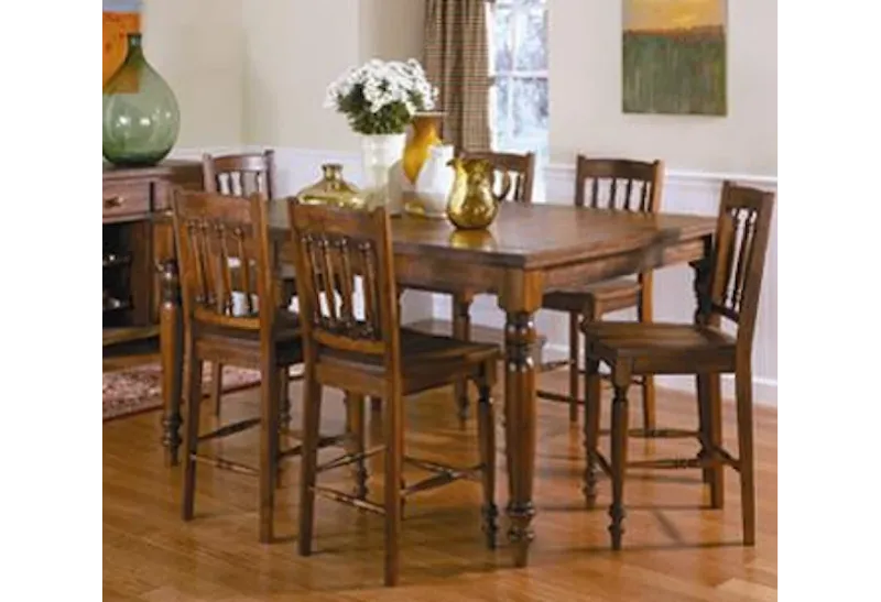 PUB TABLE W/ 6 BARSTOOLS