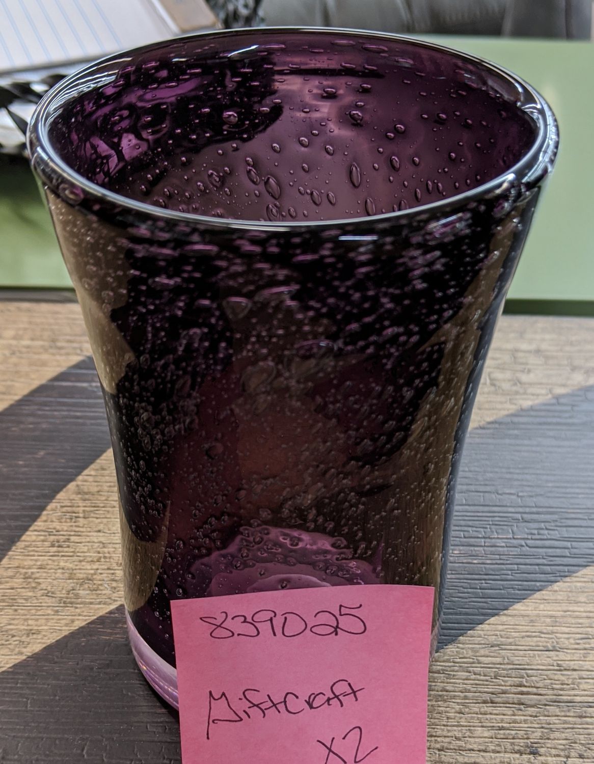 PURPLE CANDLEHOLDER