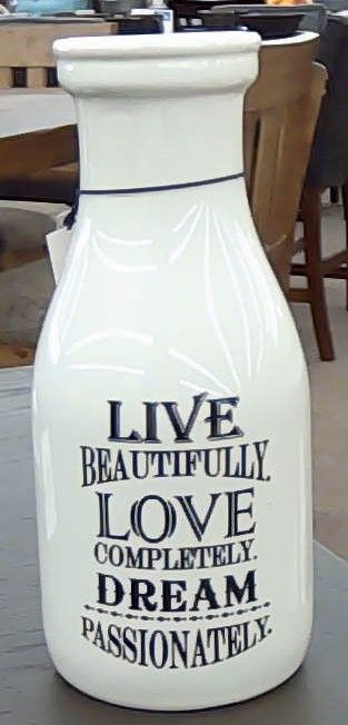 CERAMIC MILK BOTTLE