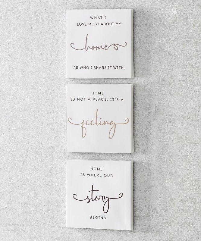 S/3 SENTIMENT WALL PRINTS