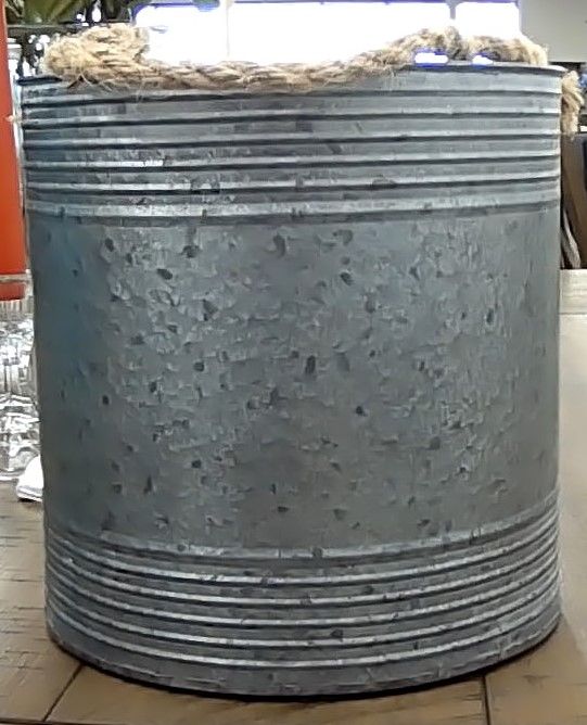 LARGE ROPE HANDLED WALL VASE