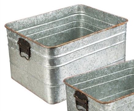 LARGE METAL STORAGE BOX