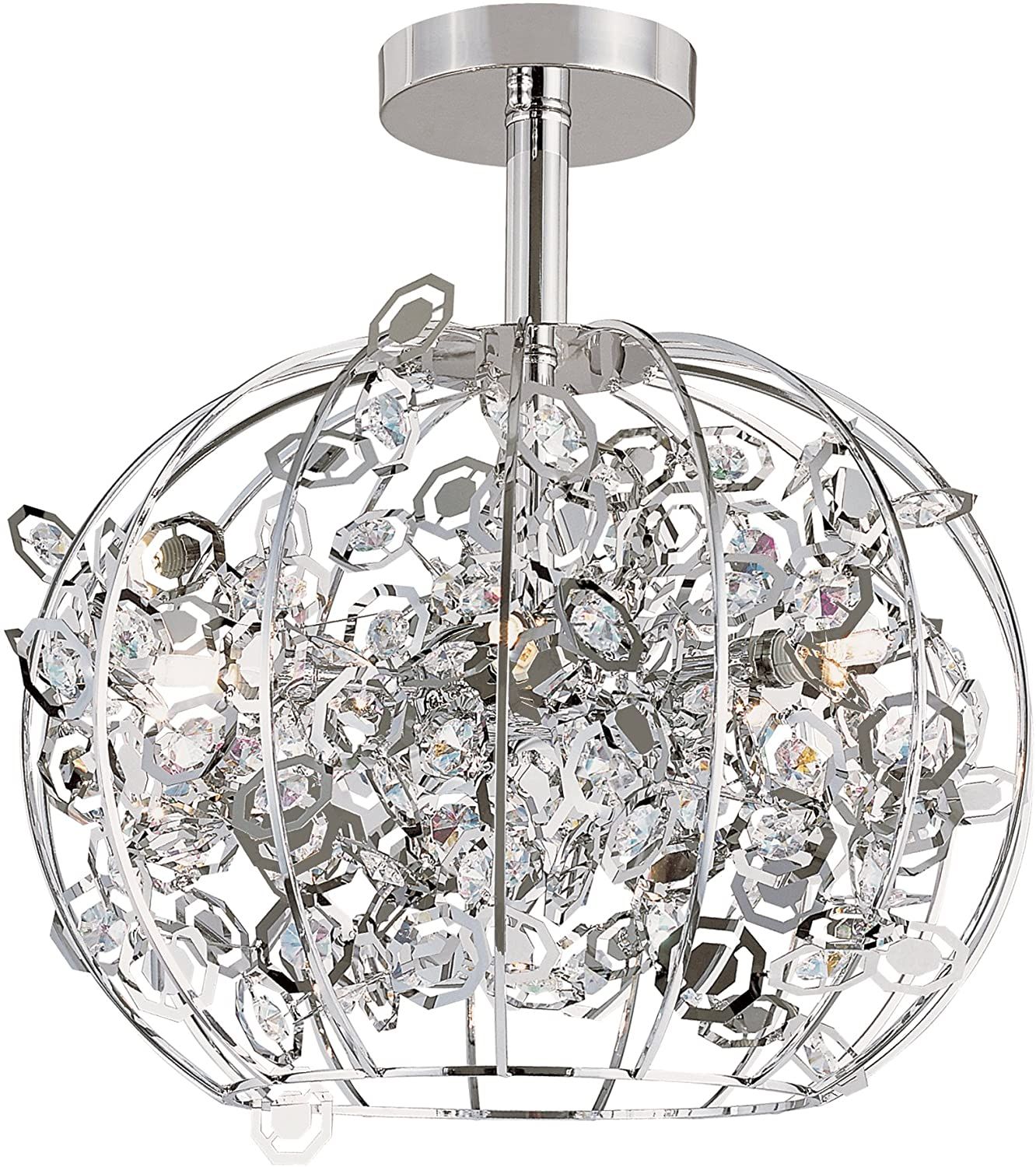 6 LIGHT MEATL CAGE FIXTURE