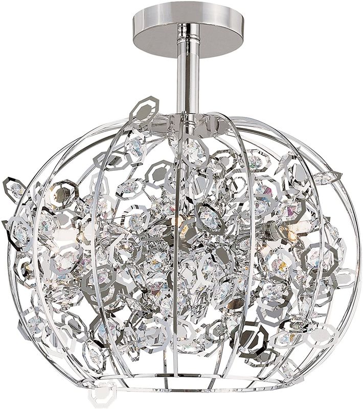 6 LIGHT MEATL CAGE FIXTURE