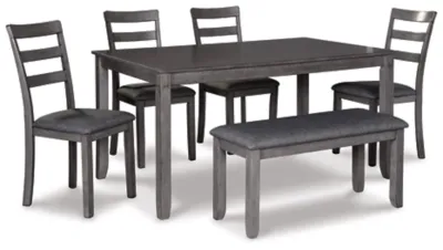TABLE W/4 CHAIRS & BENCH - USED