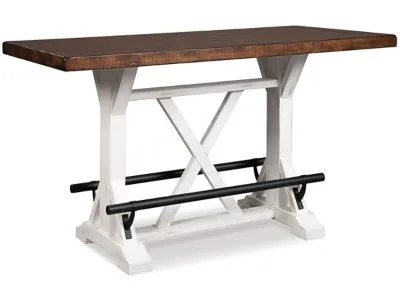 Valebeck RECT Dining Room Counter Table & UPH Swivel Barstool