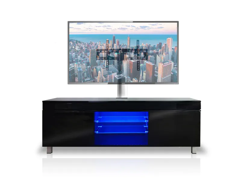 Entertainment System With Swivel TV Stand & LED Lights