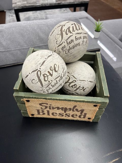 BALLS-FAITH, LOVE, HOPE