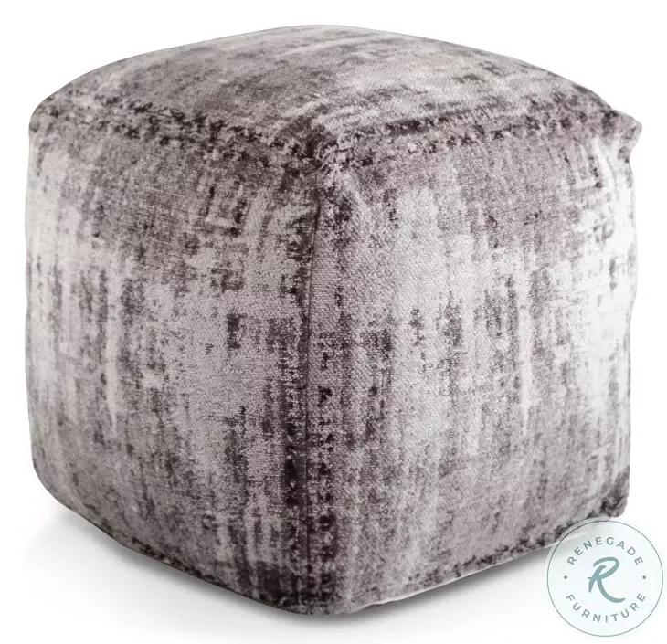 Hazel Grey Square Ottoman