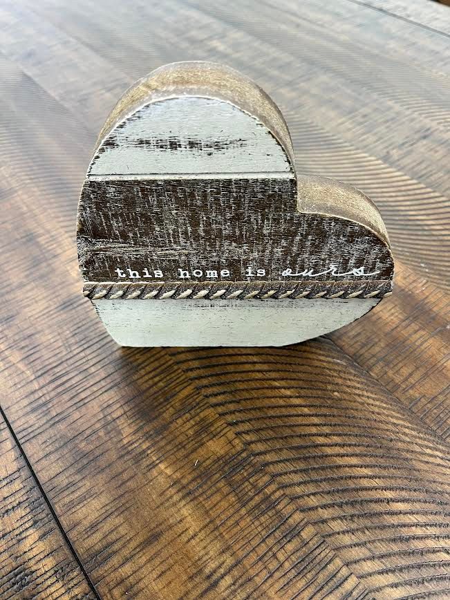 white brown wood heart