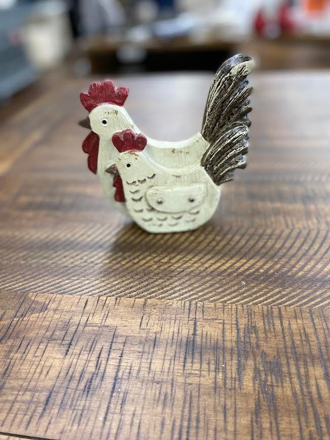 Wood Chickens decor