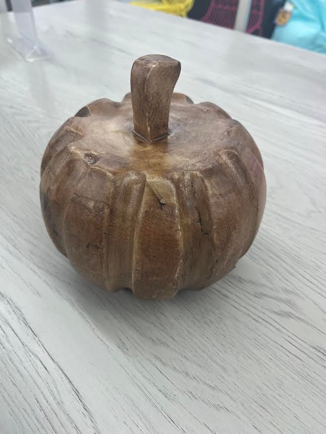 WOODEN PUMPKIN
