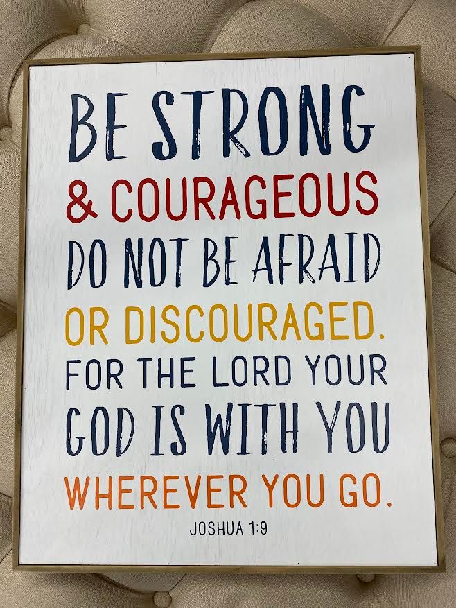 BE STRONG & COURAGEOUS VERSE