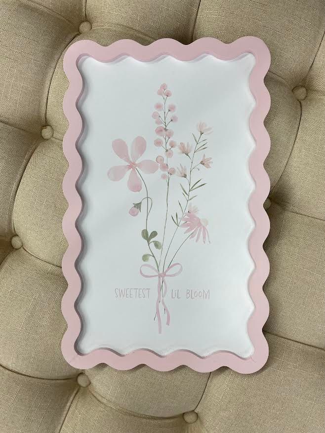 PINK FLOWERS W/PINK BORDERS