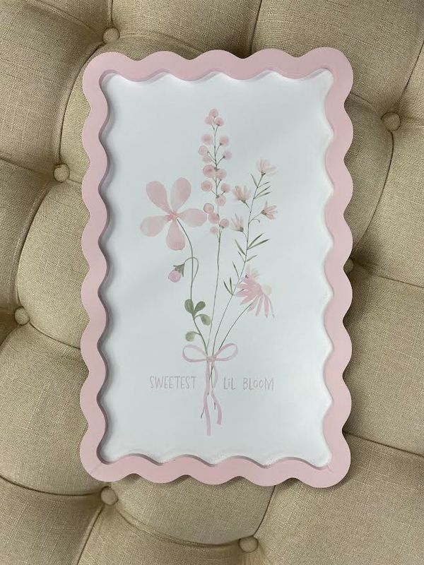 PINK FLOWERS W/PINK BORDERS