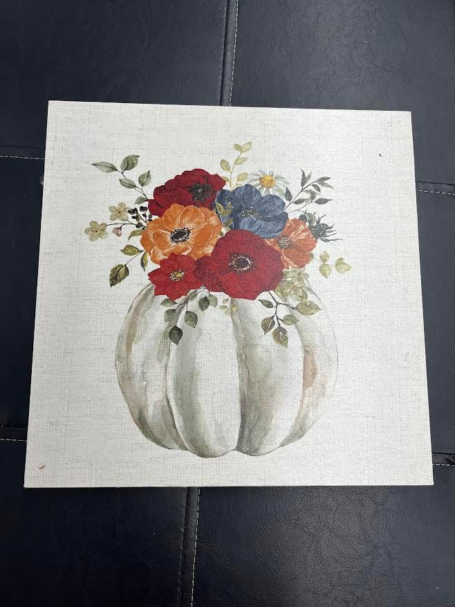 White Pumkin w/flowers