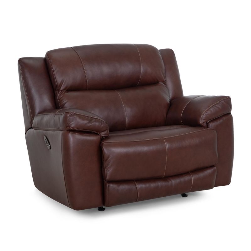 LANCASTER LEATHER DOUBLE RECLINER
