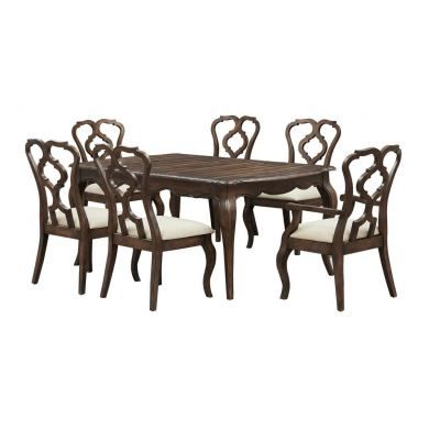 TABLE W/2 ARM & 4 SIDE CHAIRS