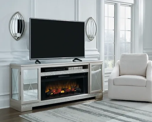 Flamory LG TV Stand w/Fireplace