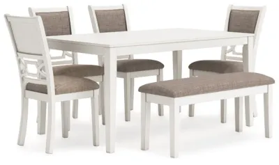 TABLE W/4 CHAIRS AND BENCH