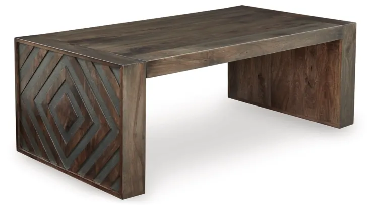 Dreggan Cocktail Table & 2 Square End Tables T567-1/2X2