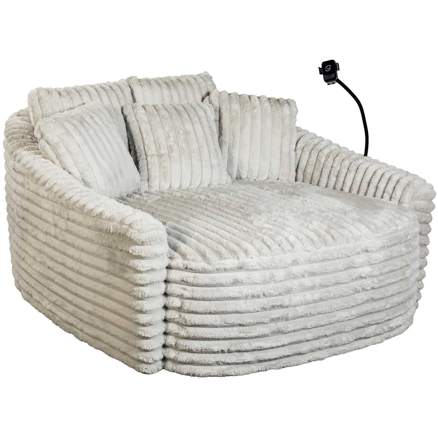 Presley Fog Gray Chaise   80390-206146