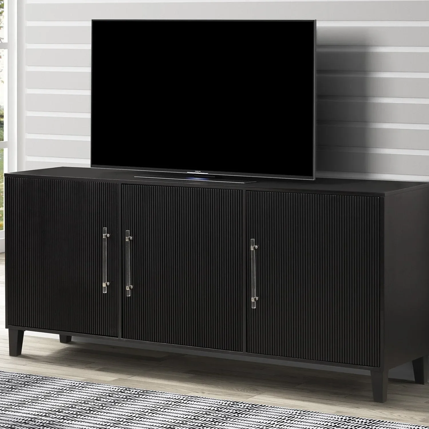 Black TV Console BRU068