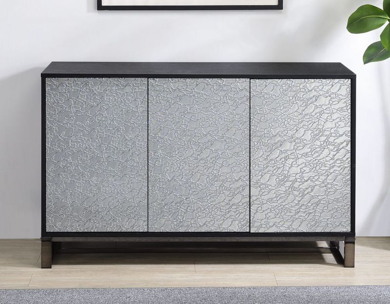Mazie 3-Door SIdeboard with Patterned Mirror Doors  MZ300SB