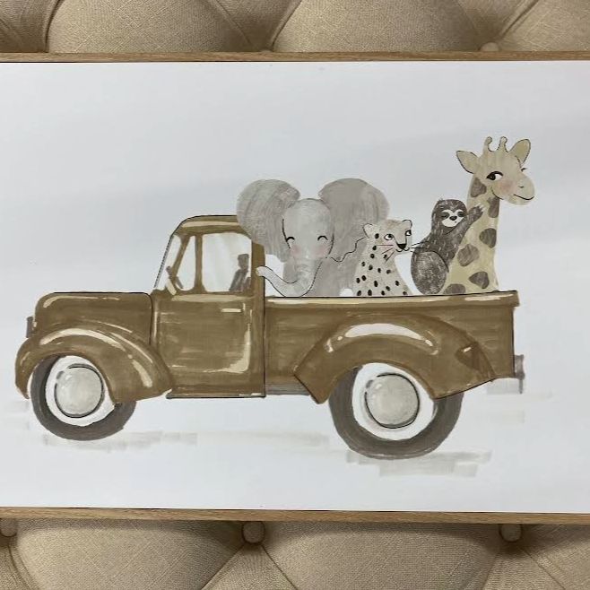 ANIMALS RIDING IN TRUCK ANIMAL TRUCK