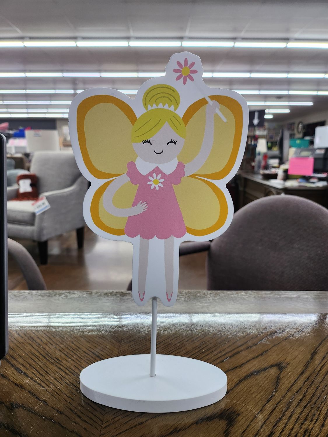 GIRL WITH BUTTERFLY WINGS IN PINK