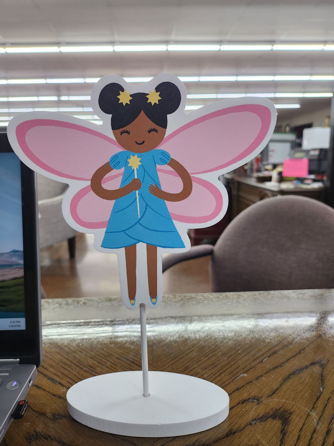 GIRL WITH DRAGONFLY WING IN BLUE