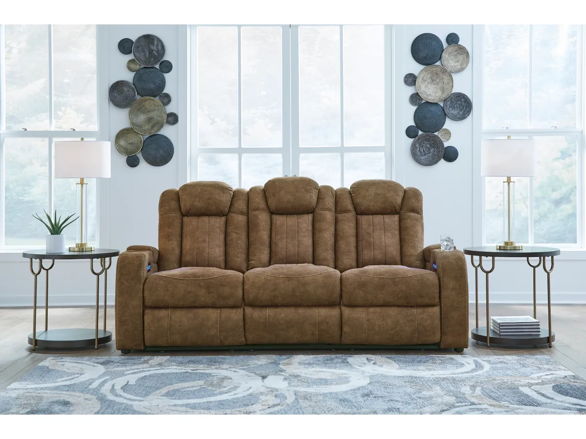 Power Reclining Sofa With Adjustable Headrest
