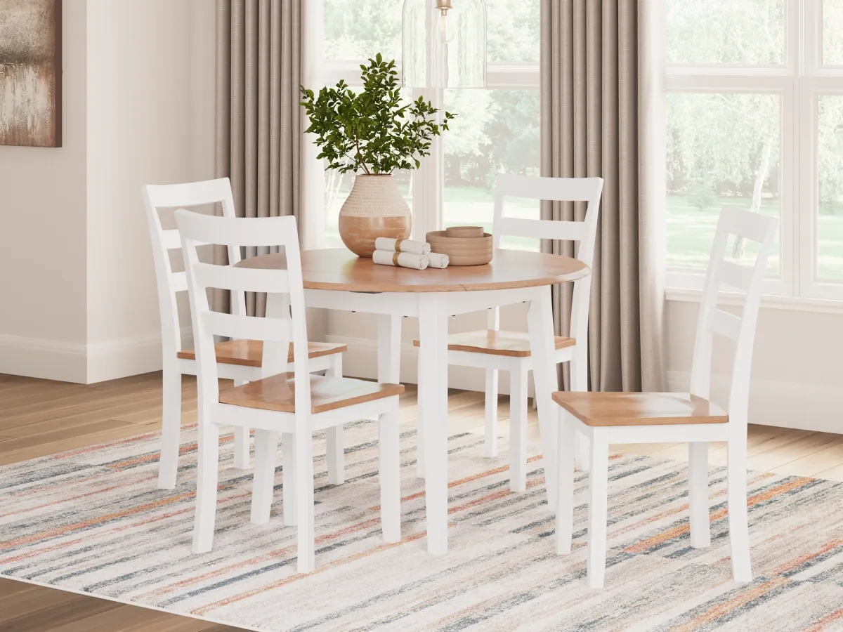 Gesthaven Drop Leaf Extendable Dining Table w/4 Chairs